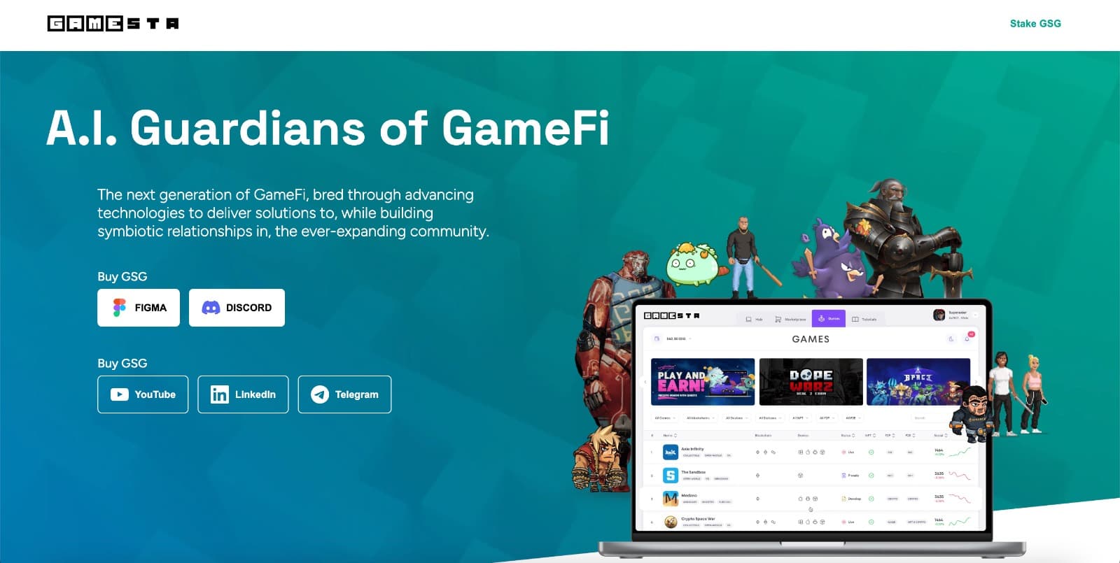 Gamestra Landing Page preview